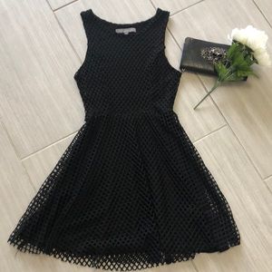 Finn and Clover Fit and flare black lined dress XS